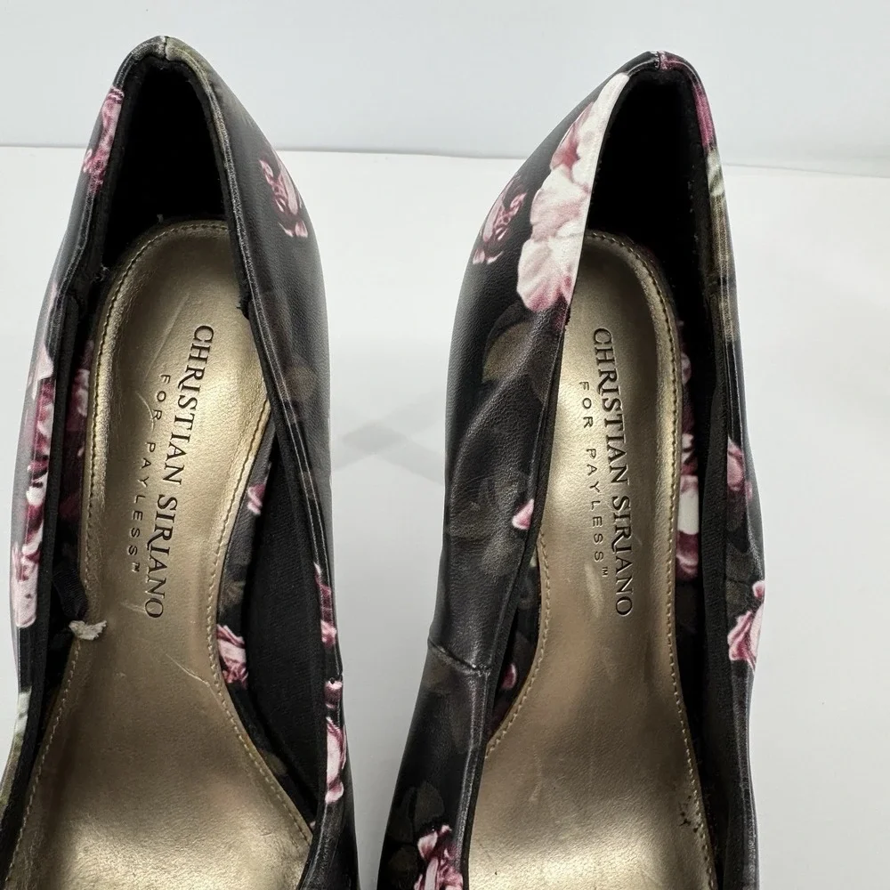 Christian Siriano Floral Heels Womens 6 Stiletto 4